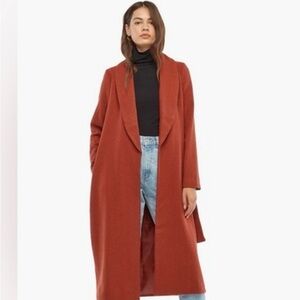 Justfab Rust Orange Long Coat